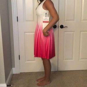 Calvin Klein sleeveless pink ombré dress
